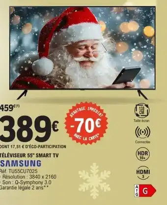 E.Leclerc SAMSUNG Téléviseur 55" smart tv offre