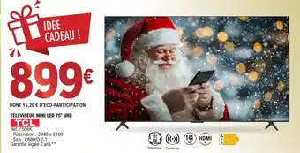 E.Leclerc TCL Téléviseur mini led 75" uhd offre