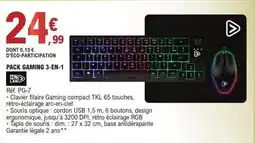 E.Leclerc Pack gaming 3-en-1 offre