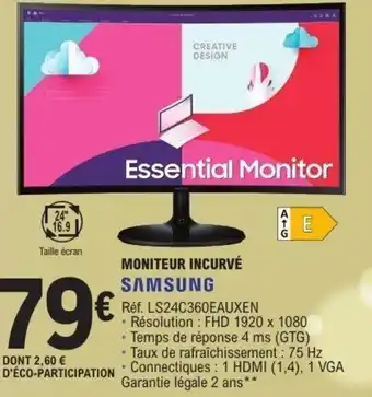E.Leclerc SAMSUNG Moniteur incurvé offre
