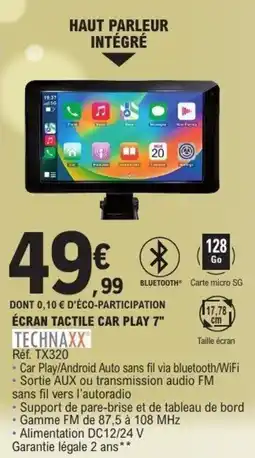 E.Leclerc TECHNAXX Écran tactile car play 7" offre