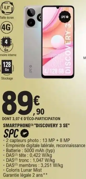 E.Leclerc SPC Smartphone "discovery 3 se" offre