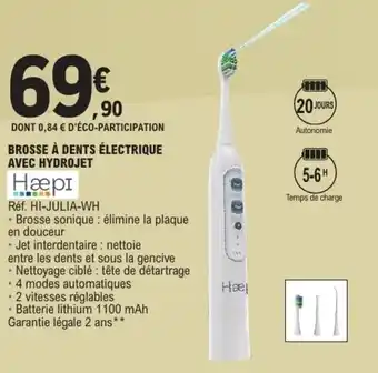 E.Leclerc Brosse à dents électrique avec hydrojet offre