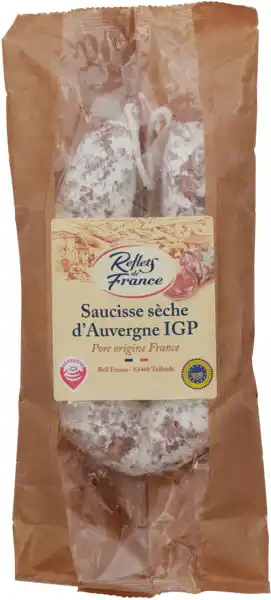 Carrefour Reflets de france saucisse sèche d'auvergne i.g.p offre