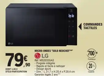 E.Leclerc LG Micro-ondes "solo neocheftm" offre