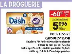 Supeco Dash - pods lessive capsules offre