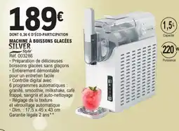 E.Leclerc SILVER Machine à boissons glacées offre