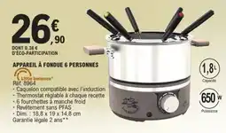 E.Leclerc Appareil à fondue 6 personnes offre
