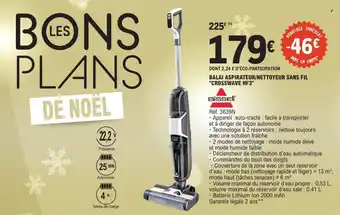 E.Leclerc BISSEL Balai aspirateur/nettoyeur sans fil "crosswave hf3" offre