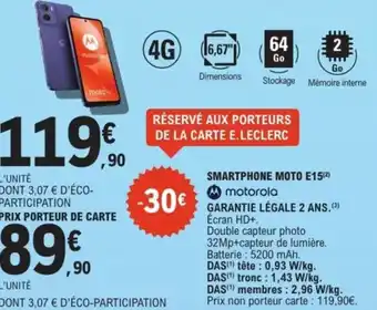 MOTOROLA Smartphone moto e15