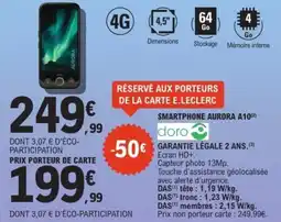 E.Leclerc Espace Culturel DORO Smartphone aurora a10 offre
