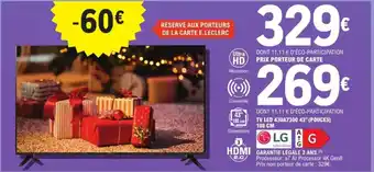E.Leclerc Espace Culturel LG Tv led 43ua7300 43" (pouces) 108 cm offre