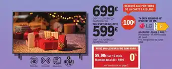 E.Leclerc Espace Culturel LG TV qned 65qned80 65" 100€ (pouces) 165 cm offre