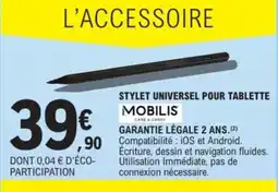 E.Leclerc Espace Culturel MOBILIS Stylet universel pour tablette offre