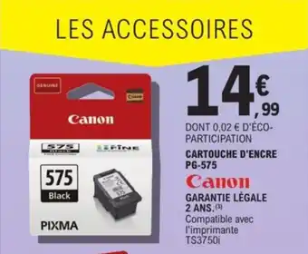E.Leclerc Espace Culturel CANON Cartouche d'encre pg-575 offre
