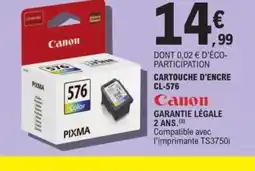 E.Leclerc Espace Culturel CANON Cartouche d'encre cl-576 offre