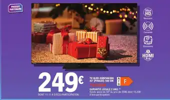E.Leclerc Espace Culturel TOSHIBA Tv qled 43qv3463dg a 43" (pouces) 108 cm offre
