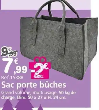 Provence Outillage Sac porte bûches offre