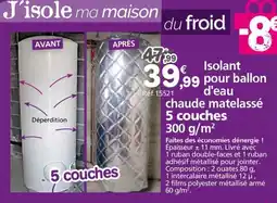 Provence Outillage Isolant pour ballon d'eau chaude matelassé 5 couches offre