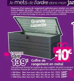 Provence Outillage Coffre de rangement en métal offre