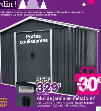 Provence Outillage Abri de jardin en métal 5 m² offre