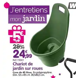 Provence Outillage WERKA PRO Chariot de jardin sur roues offre