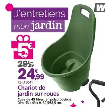 Provence Outillage WERKA PRO Chariot de jardin sur roues offre