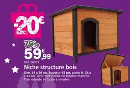 Provence Outillage Niche structure bois offre