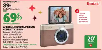 KODAK Appareil photo numerique compact c1 brun