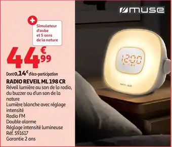 Auchan MUSE Radio reveil ml 198 cr offre