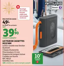 Auchan MUSE Lecteur de cassettes m132 wm offre