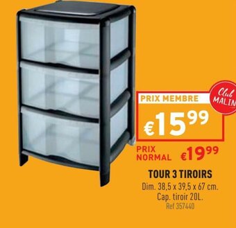 Trafic Tour 3 tiroirs offre