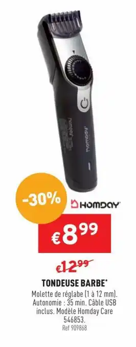 Trafic Tondeuse barbe offre