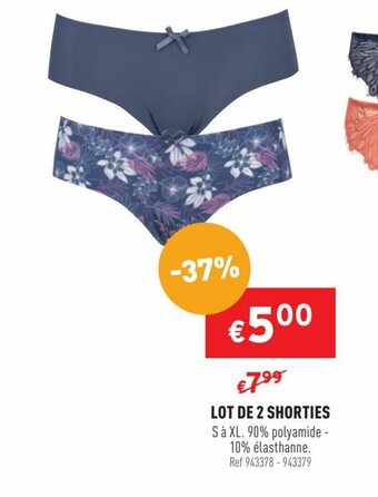 Trafic Lot de 2 shorties offre