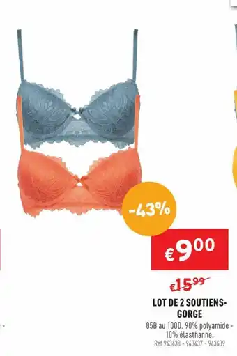 Trafic Lot de 2 soutiens-gorge offre