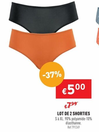 Trafic Lot de 2 shorties offre
