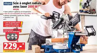 Norma Scie à onglet radiale avec laser offre