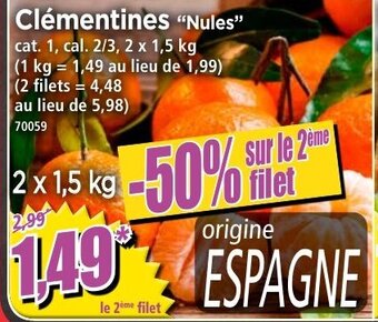 Norma Clémentines offre