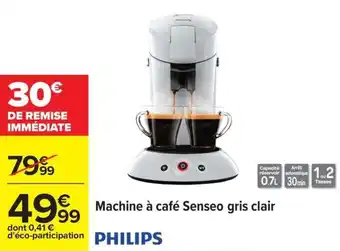 Carrefour Machine à café senseo gris clair philips offre