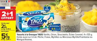 Carrefour Yaourts à la grecque yaos offre