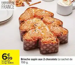 Carrefour Brioche sapin aux 2 chocolats offre