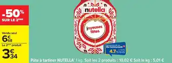 Carrefour Pâte à tartiner nutella offre