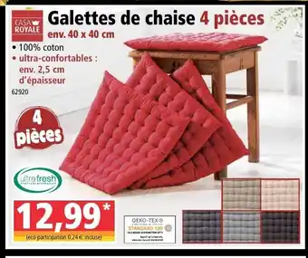 Norma Galettes de chaise offre
