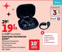Auchan QILIVE Écouteurs tws open ear q1930 offre