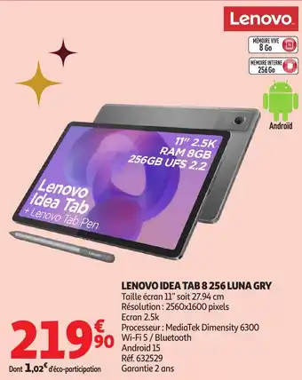 Auchan LENOVO Idea tab 8 256 luna gry offre