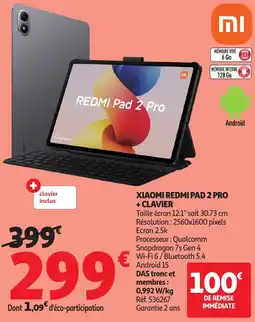 Auchan XIAOMI Redmi pad 2 pro + clavier offre