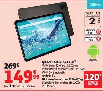 Auchan QILIVE Tab 12.6+ etui offre