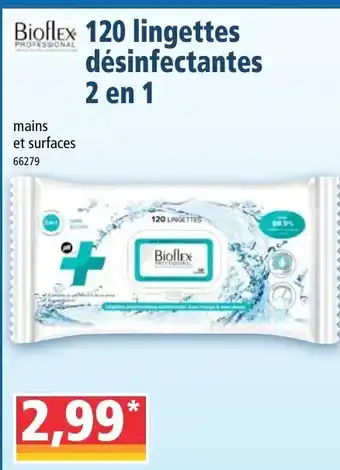 Norma 120 Lingettes désinfectantes 2 en 1 offre