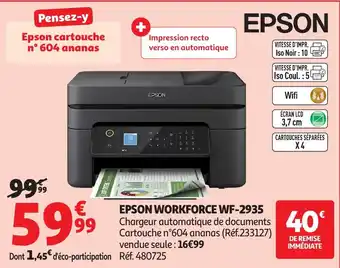 Auchan EPSON Workforce wf-2935 offre