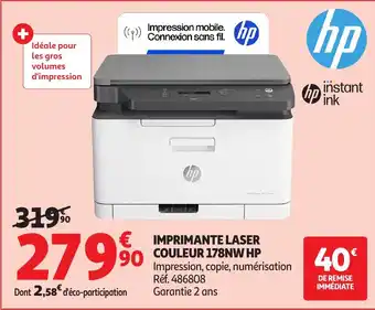 Auchan HP Imprimante laser couleur 178nw offre